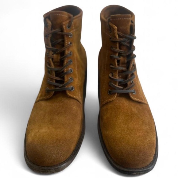 NWOB Men's Frye Genuine Suede Tan Lace-up Boots Size US 10